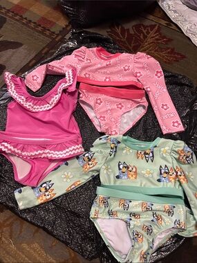 Barbie Pink Floral Long-Sleeve One-Piece Rash Suit